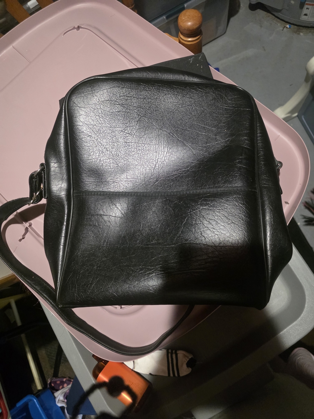 Vintage Black Leather Purse
